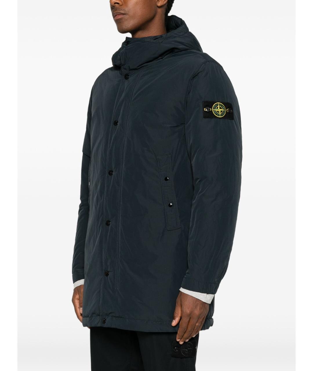 STONE ISLAND Темно-синяя полиамидовая парка, фото 2