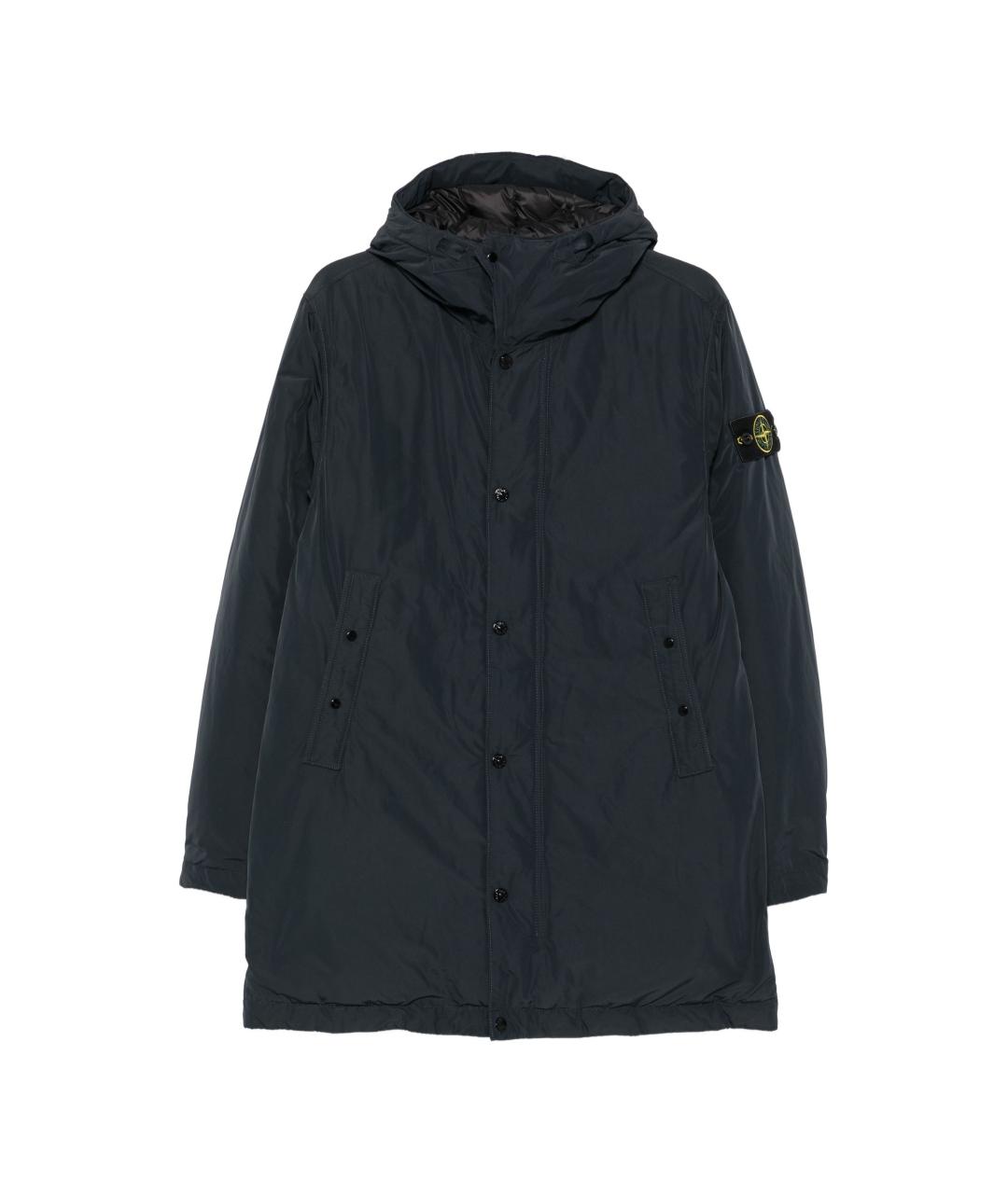 STONE ISLAND Темно-синяя полиамидовая парка, фото 1