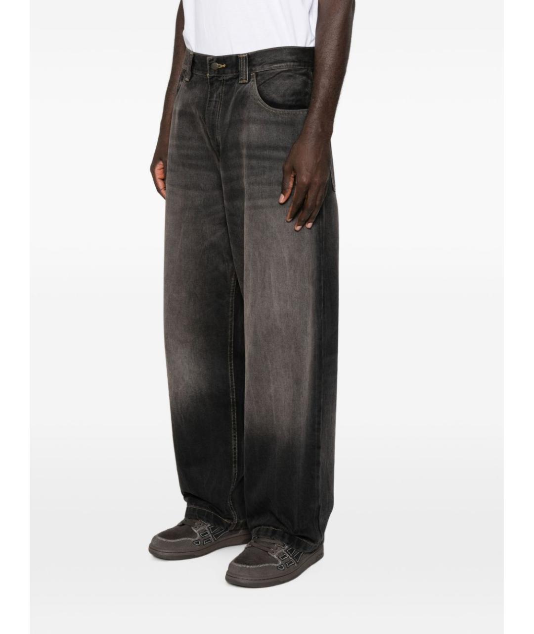 CARHARTT WIP Черные хлопковые прямые джинсы, фото 3