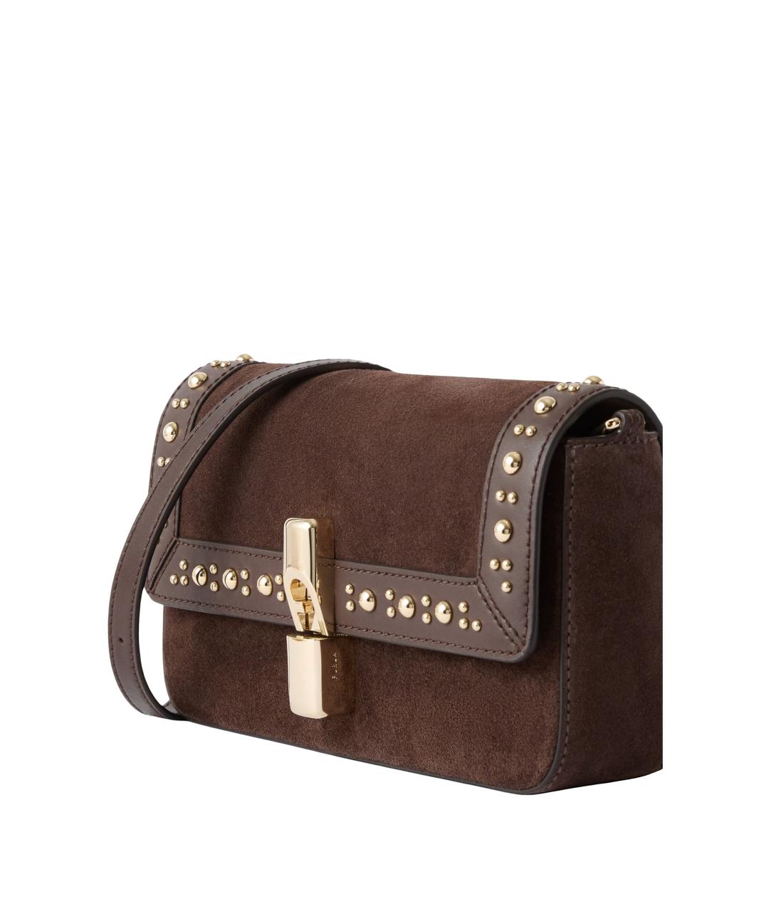 FURLA Коричневая замшевая сумка через плечо, фото 2