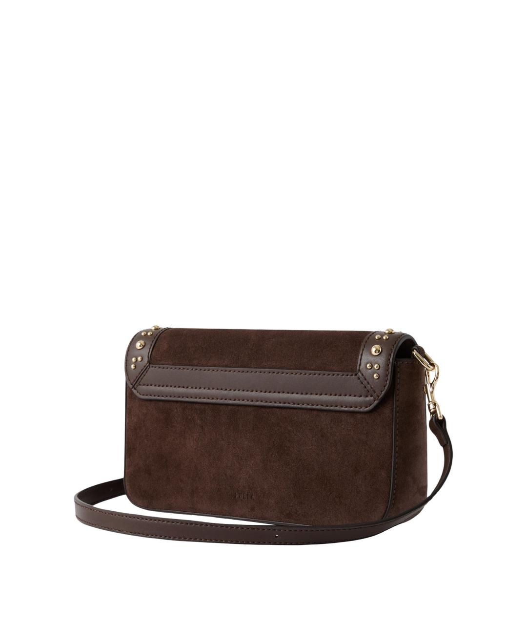 FURLA Коричневая замшевая сумка через плечо, фото 3