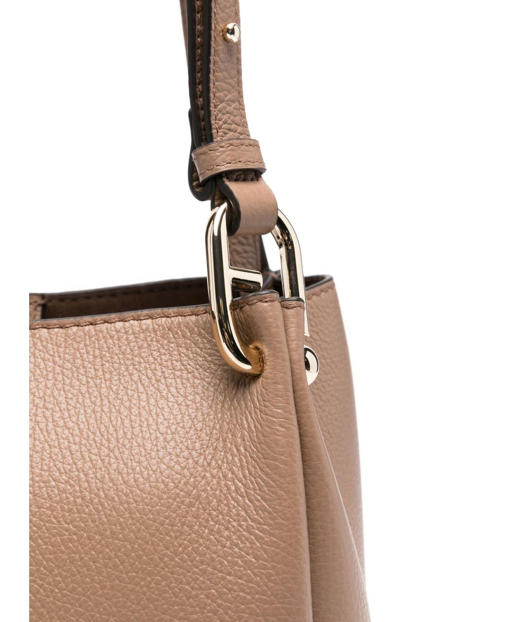 FURLA Бежевая кожаная сумка тоут, фото 2