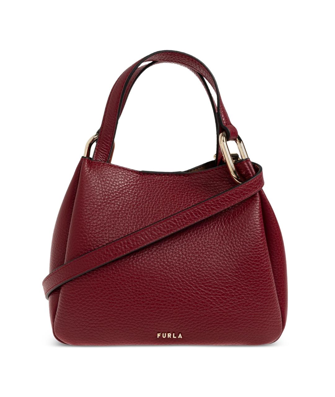 FURLA Красная кожаная сумка с короткими ручками, фото 1