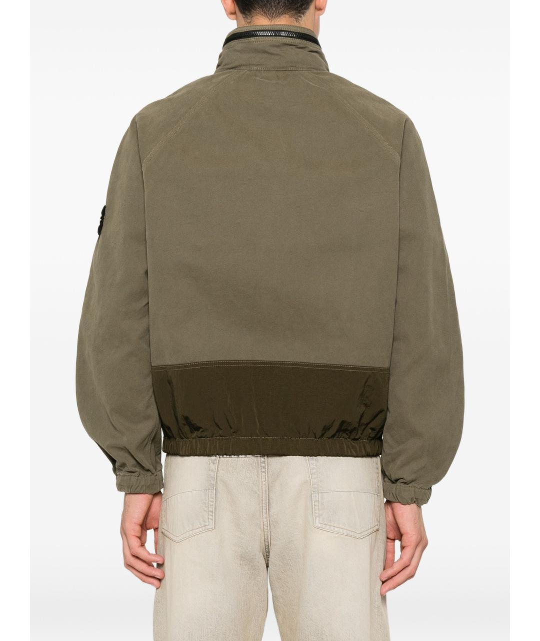 STONE ISLAND Хаки хлопковая куртка, фото 2