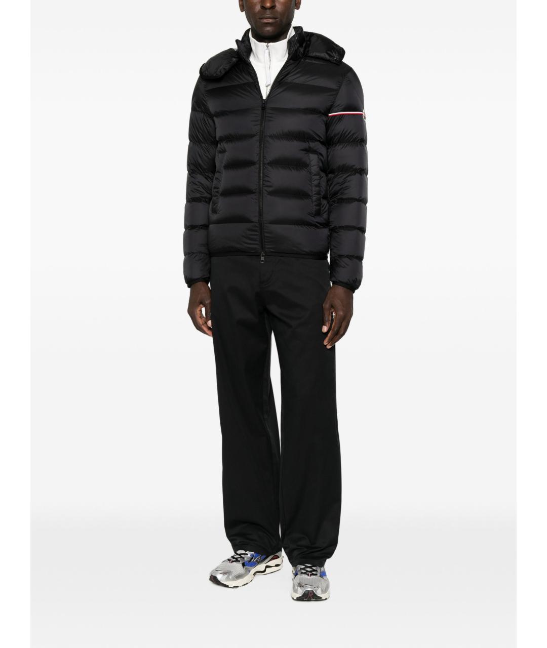 MONCLER Черные хлопковые повседневные брюки, фото 2