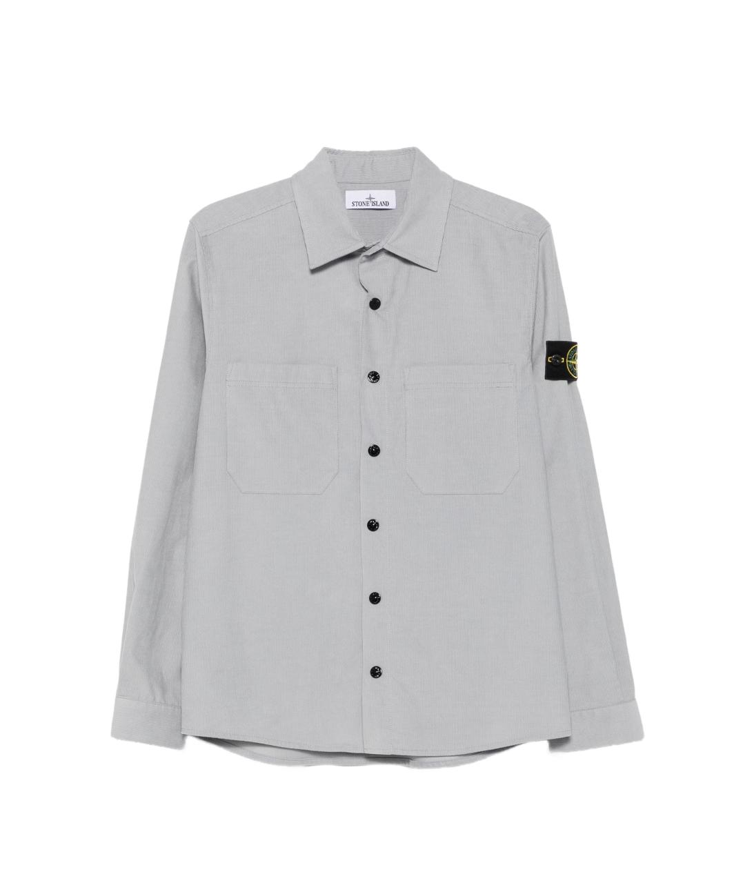 STONE ISLAND Серая хлопковая кэжуал рубашка, фото 1