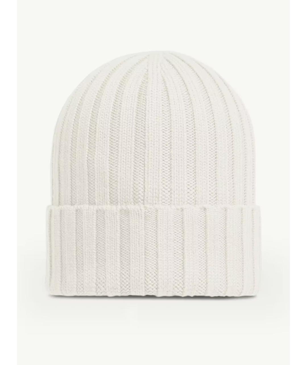 MONCLER Белая шерстяная шапка, фото 4