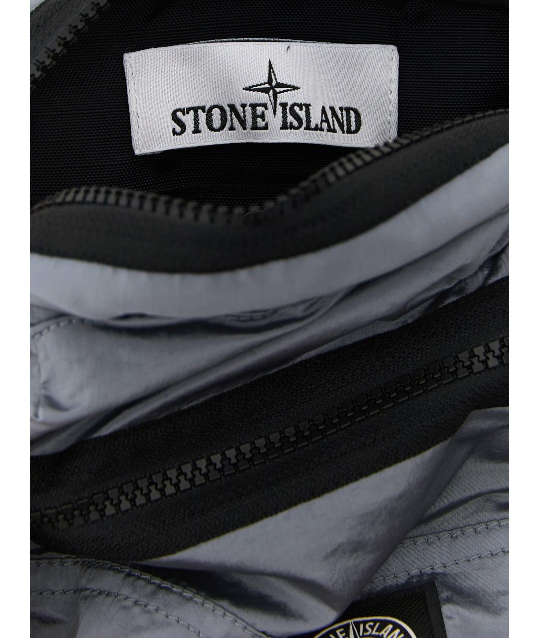 STONE ISLAND Серая нейлоновая сумка на плечо, фото 3
