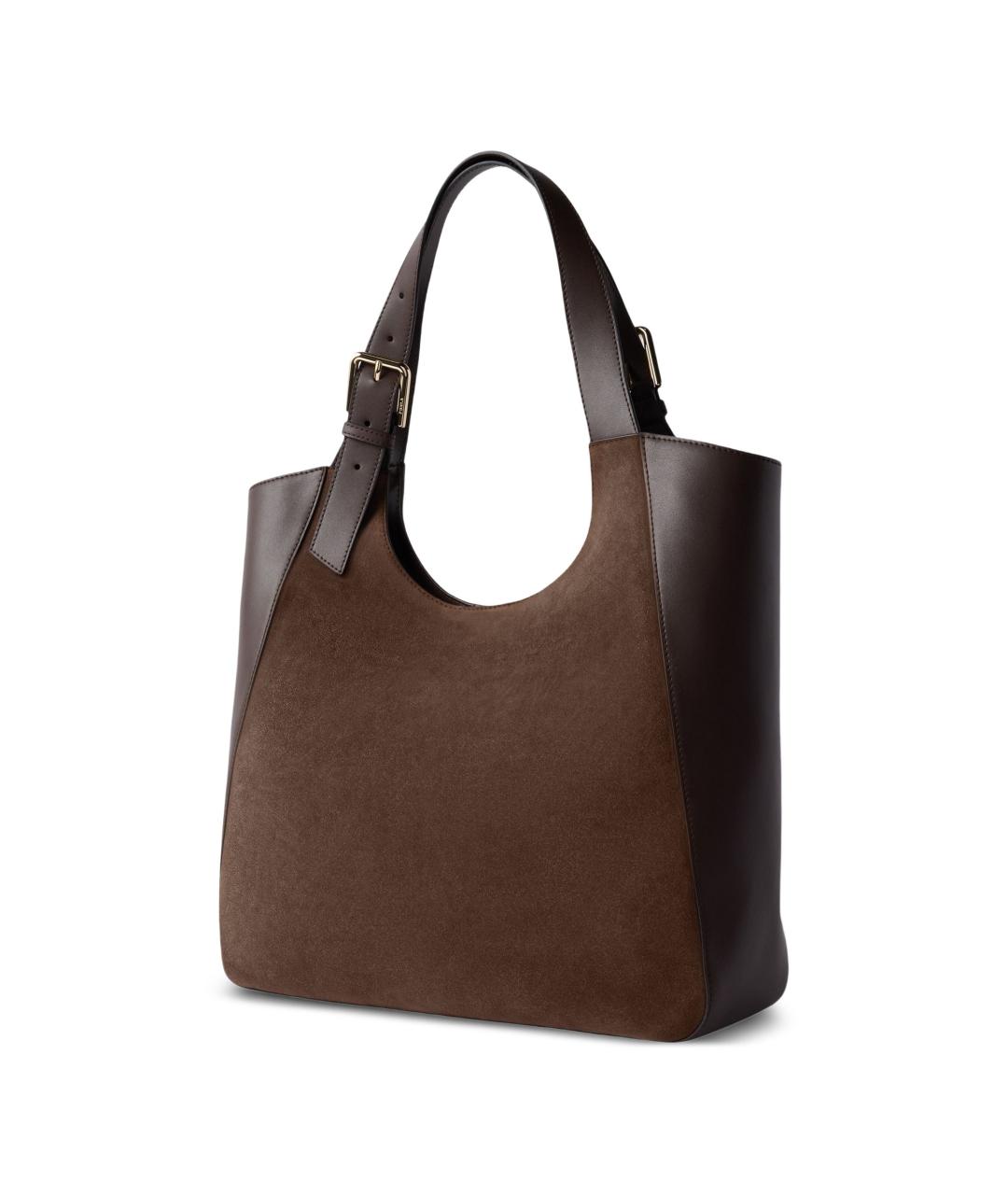 FURLA Коричневая кожаная сумка тоут, фото 4