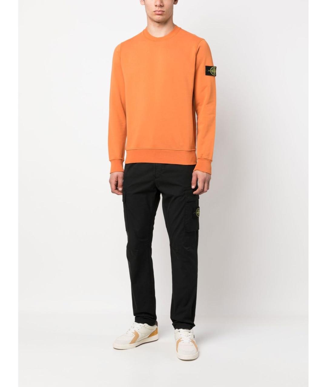 STONE ISLAND Черные хлопковые повседневные брюки, фото 3