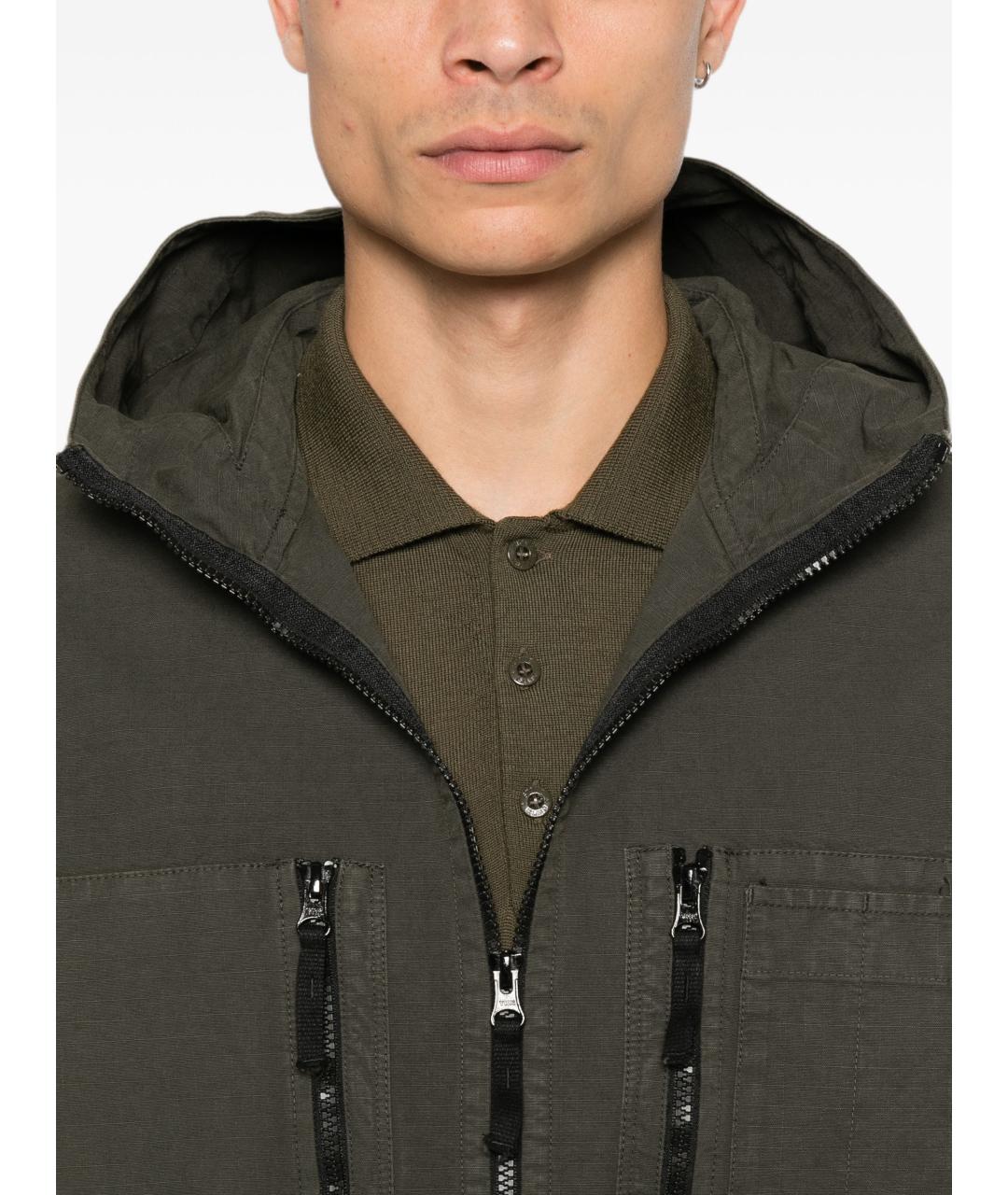 STONE ISLAND Серая хлопковая куртка, фото 4
