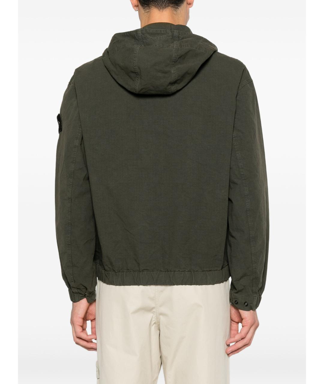 STONE ISLAND Серая хлопковая куртка, фото 2