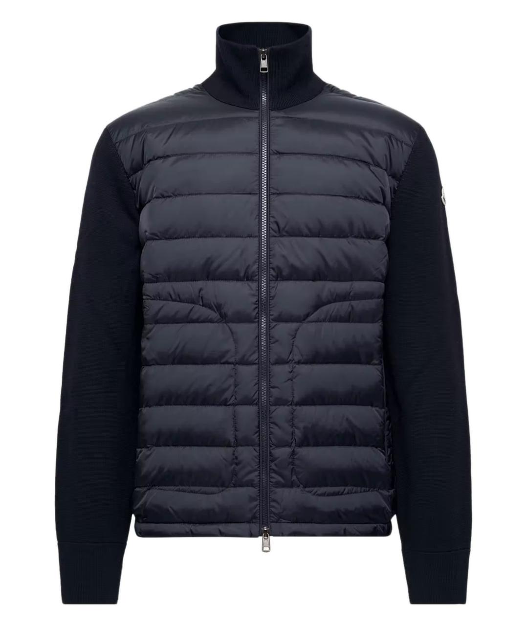 MONCLER Темно-синяя полиамидовая куртка, фото 1