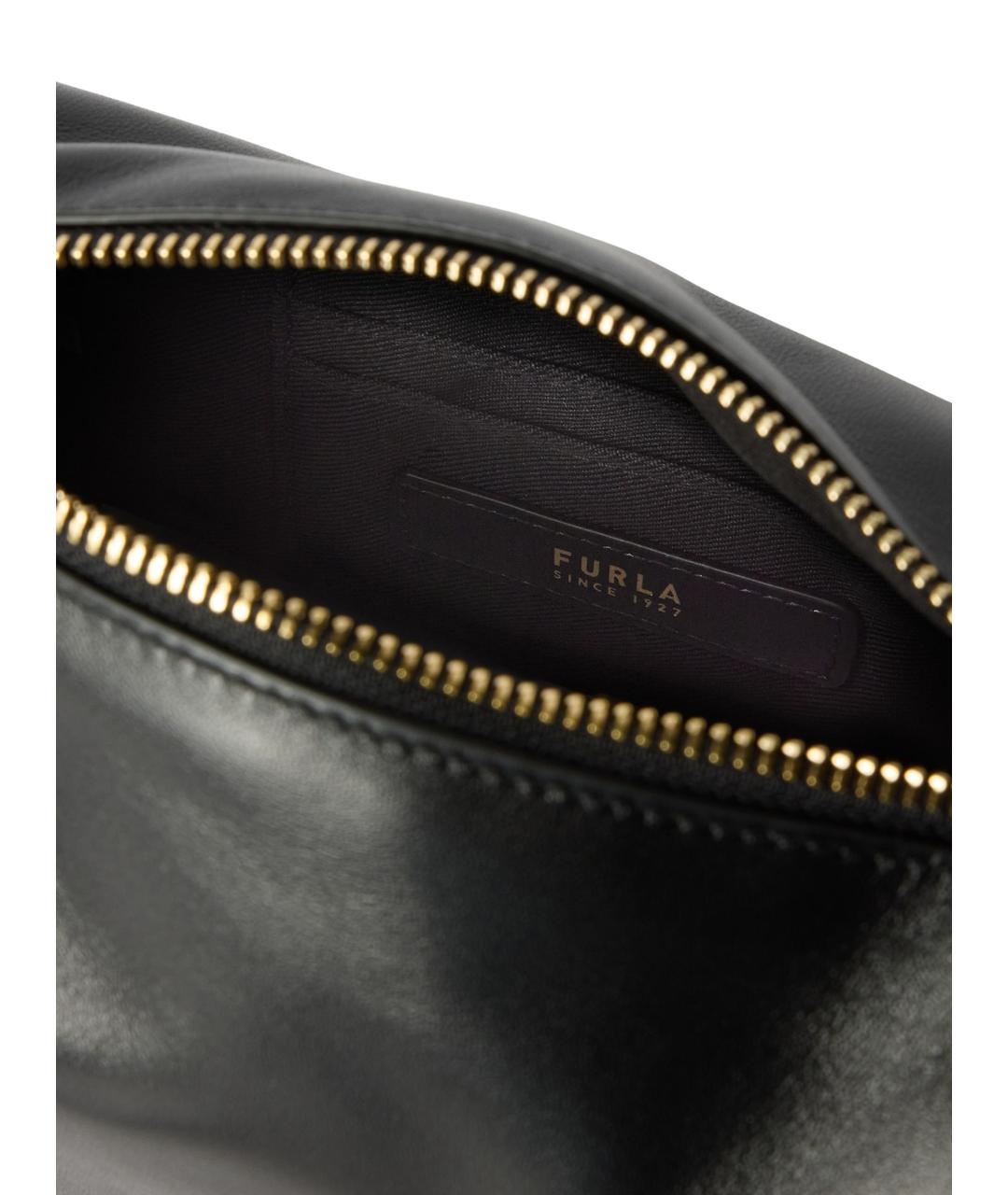 FURLA Черная кожаная сумка через плечо, фото 3