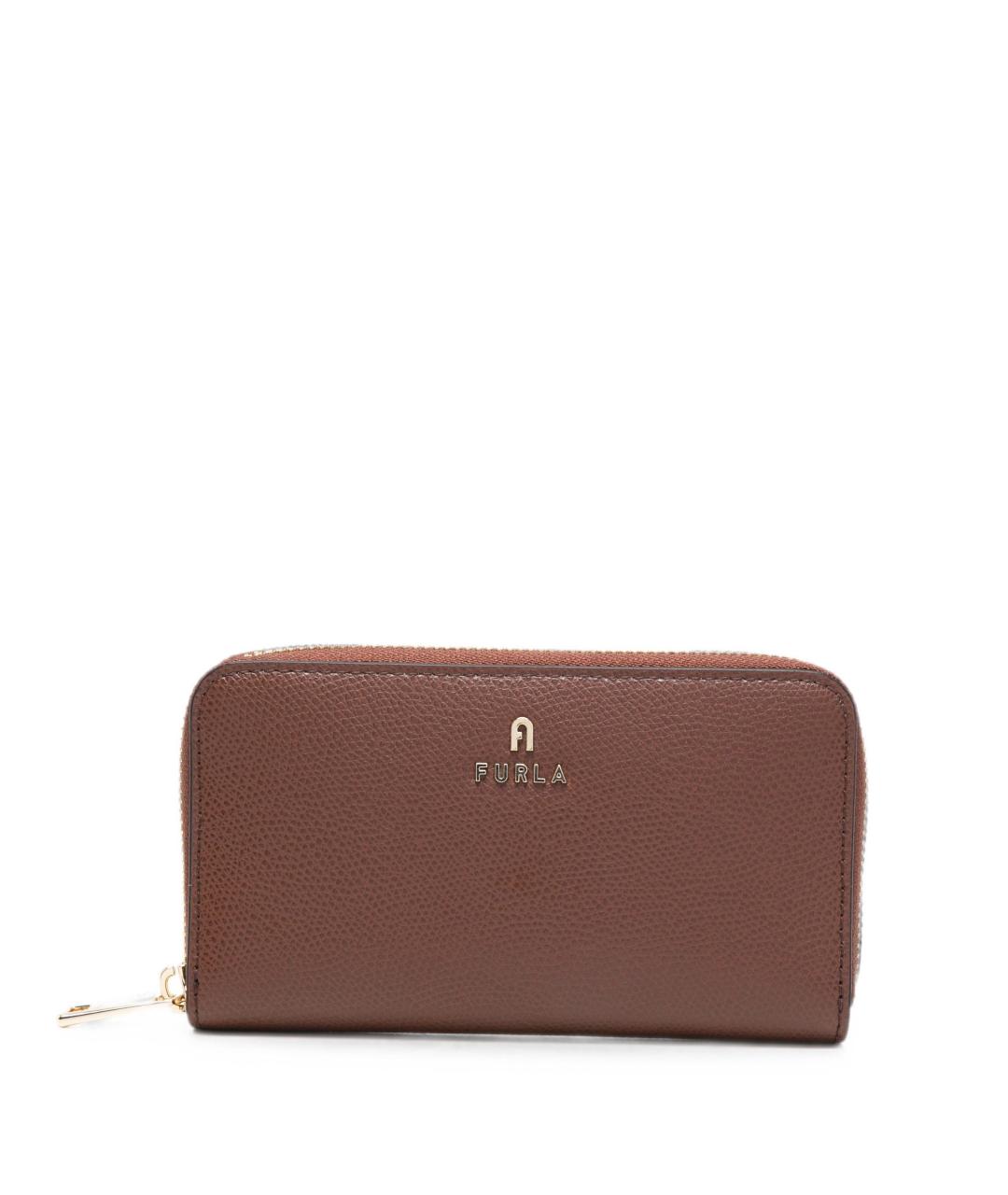 FURLA Коричневый кожаный кошелек, фото 1