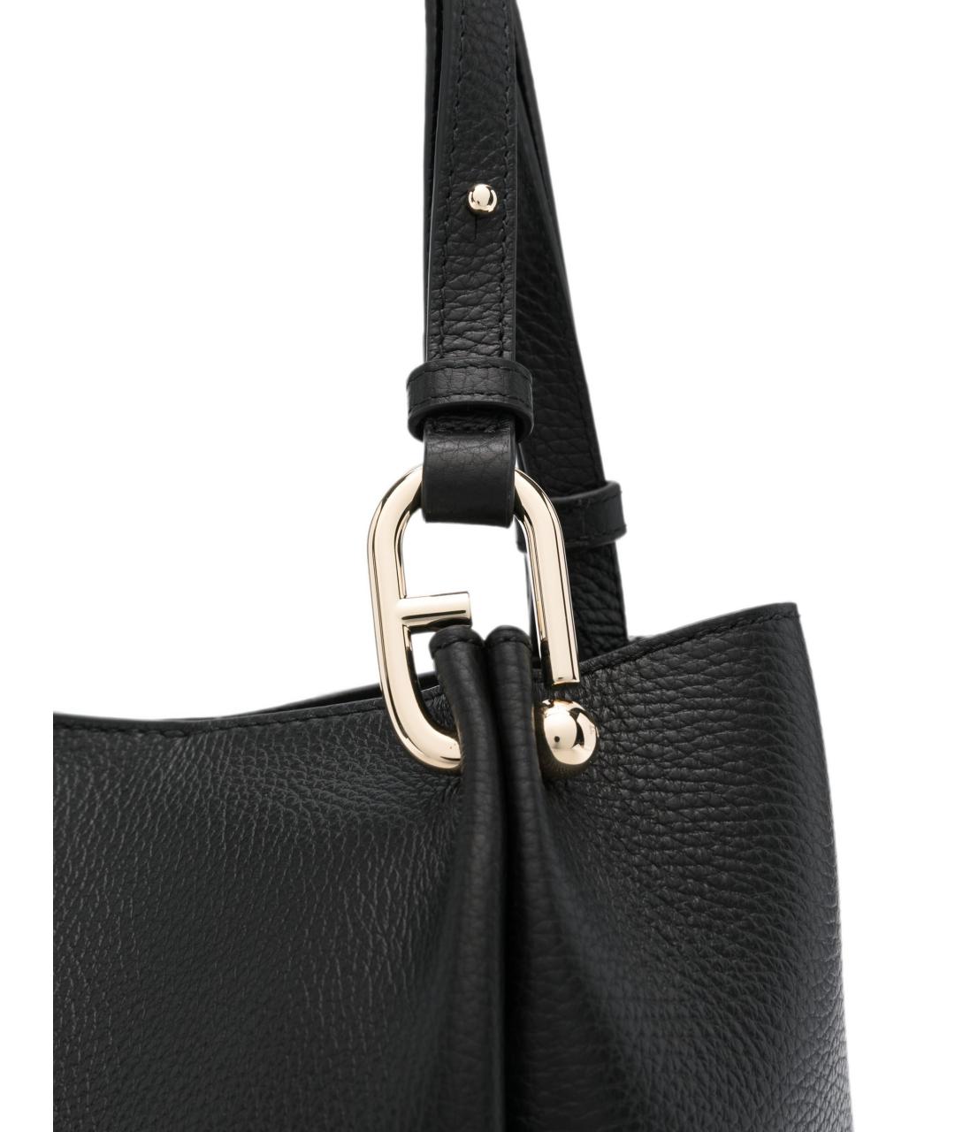 FURLA Черная кожаная сумка тоут, фото 3