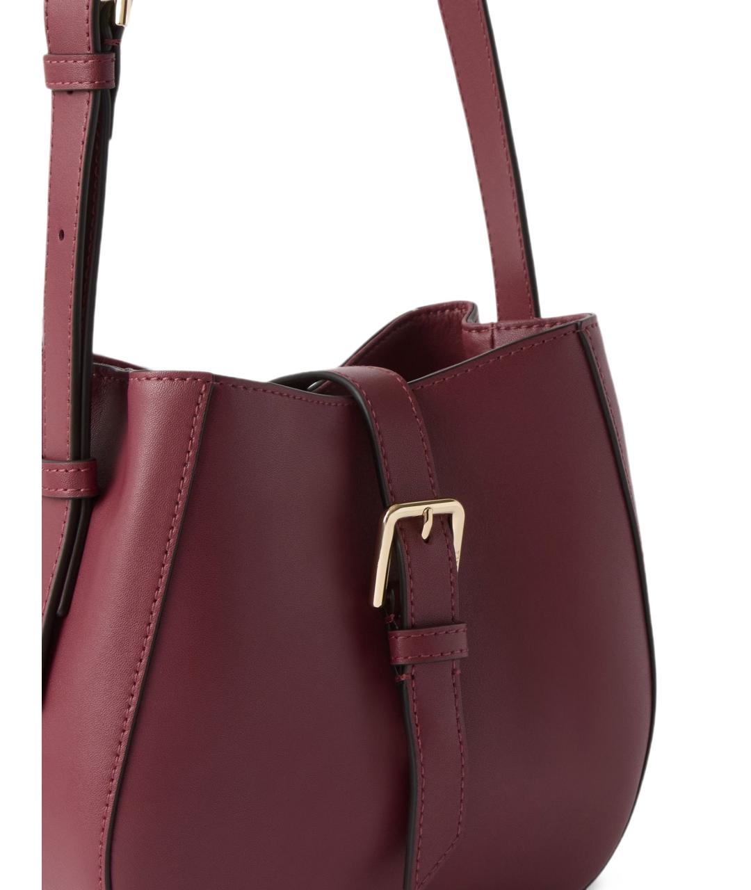 FURLA Бордовая кожаная сумка через плечо, фото 2