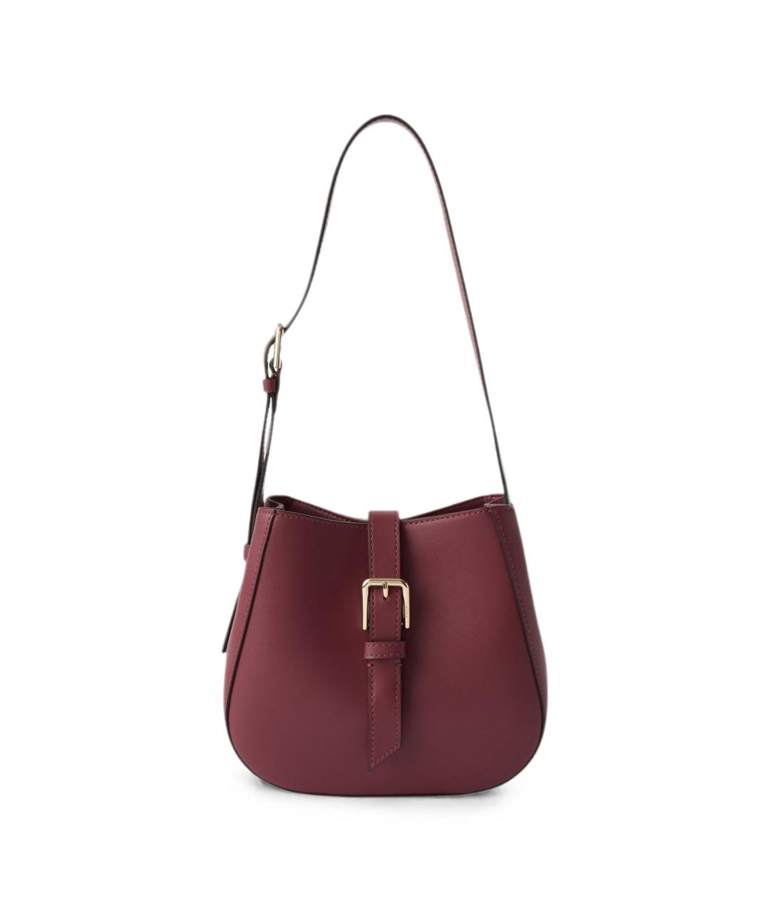 FURLA Бордовая кожаная сумка через плечо, фото 1
