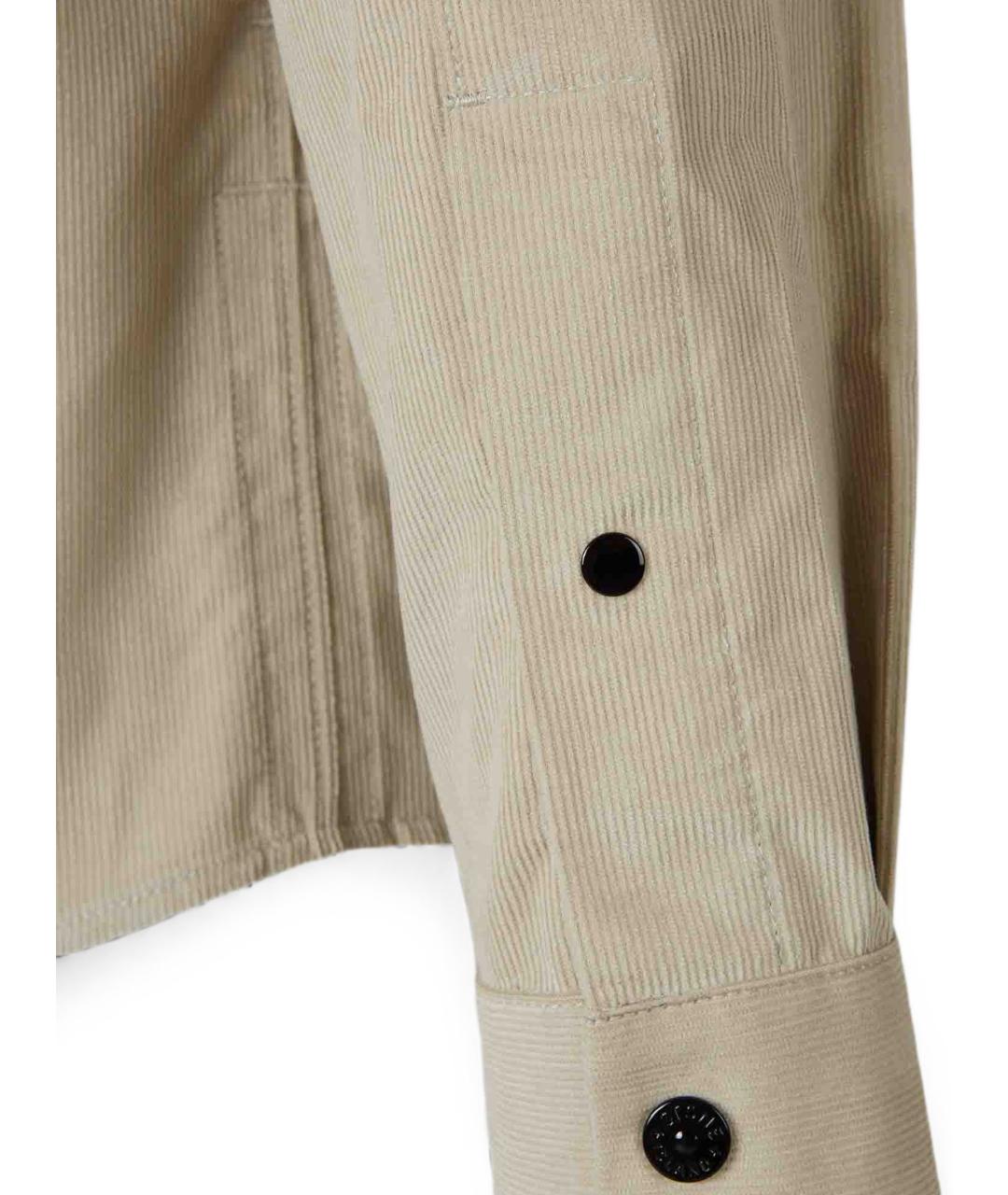 STONE ISLAND Бежевая хлопковая кэжуал рубашка, фото 5