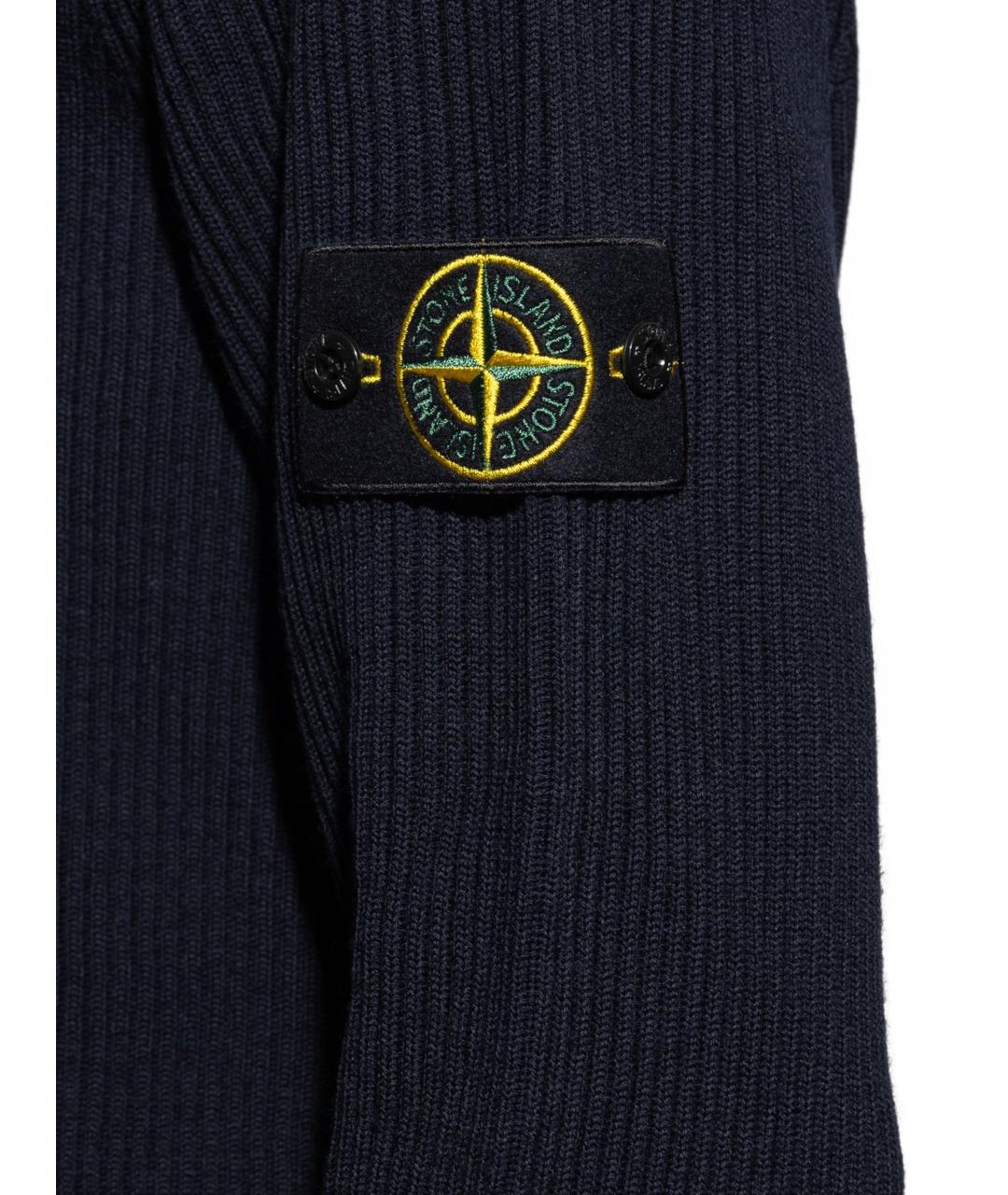 STONE ISLAND Синий шерстяной джемпер / свитер, фото 2