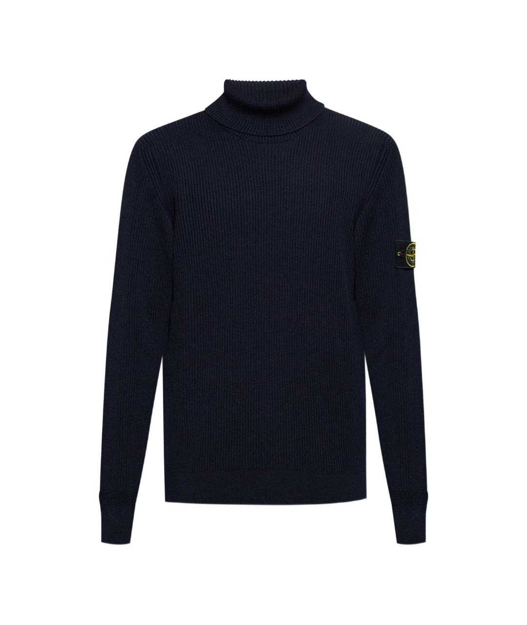 STONE ISLAND Синий шерстяной джемпер / свитер, фото 1