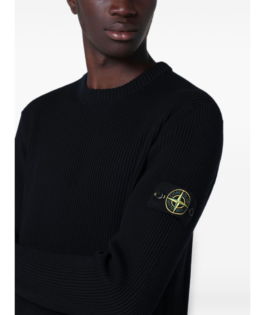 STONE ISLAND Синий шерстяной джемпер / свитер, фото 2