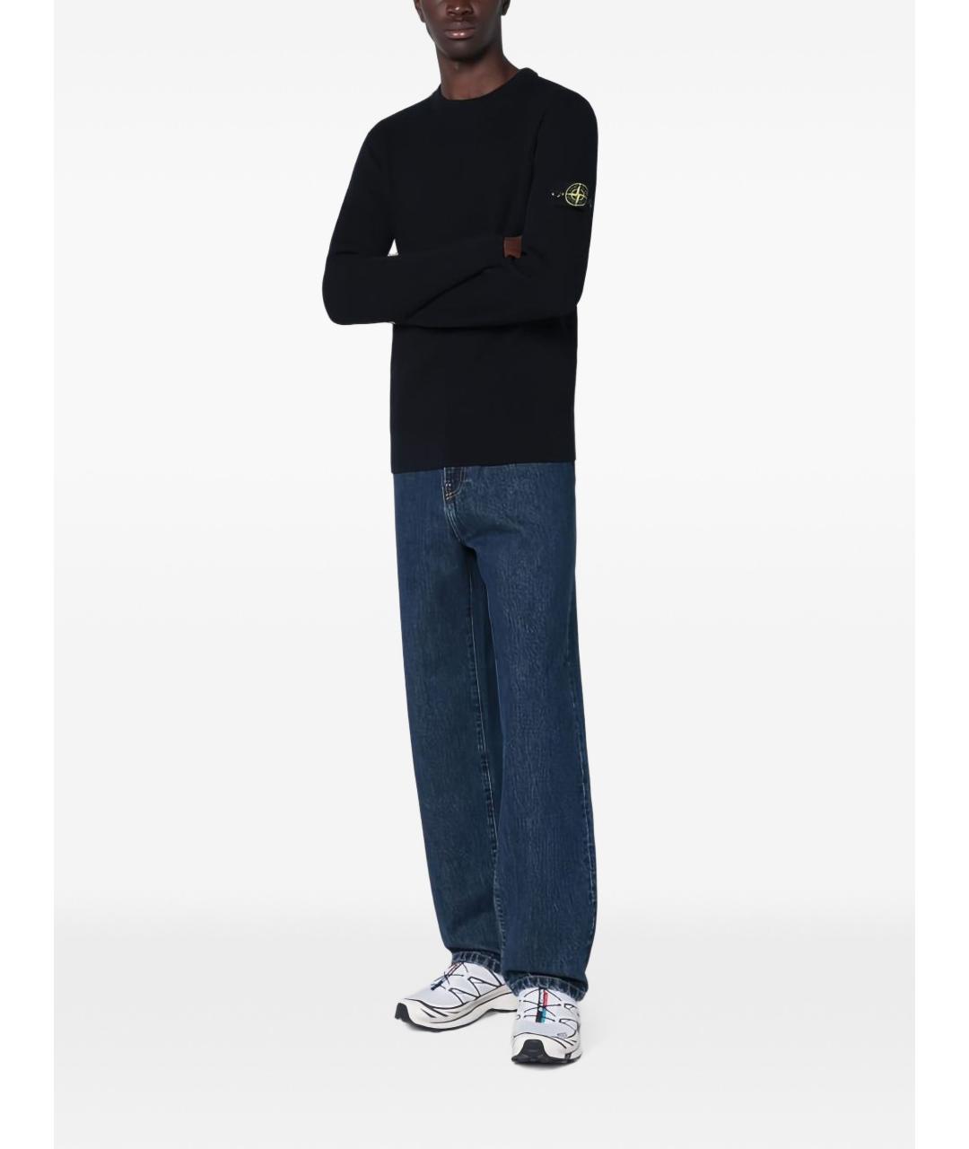 STONE ISLAND Синий шерстяной джемпер / свитер, фото 4