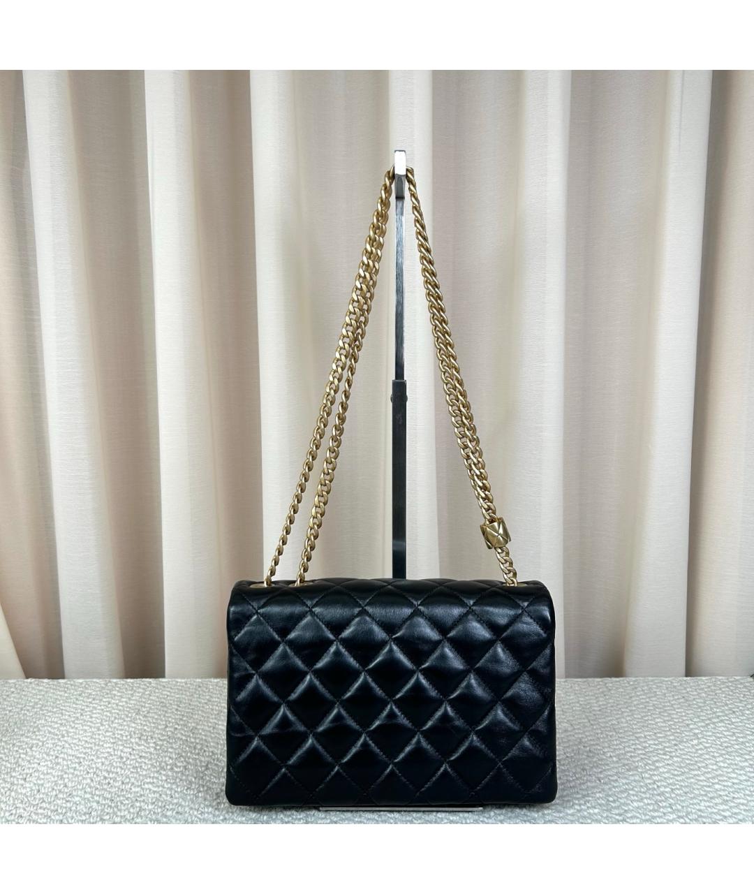 CHANEL Черная кожаная сумка через плечо, фото 3