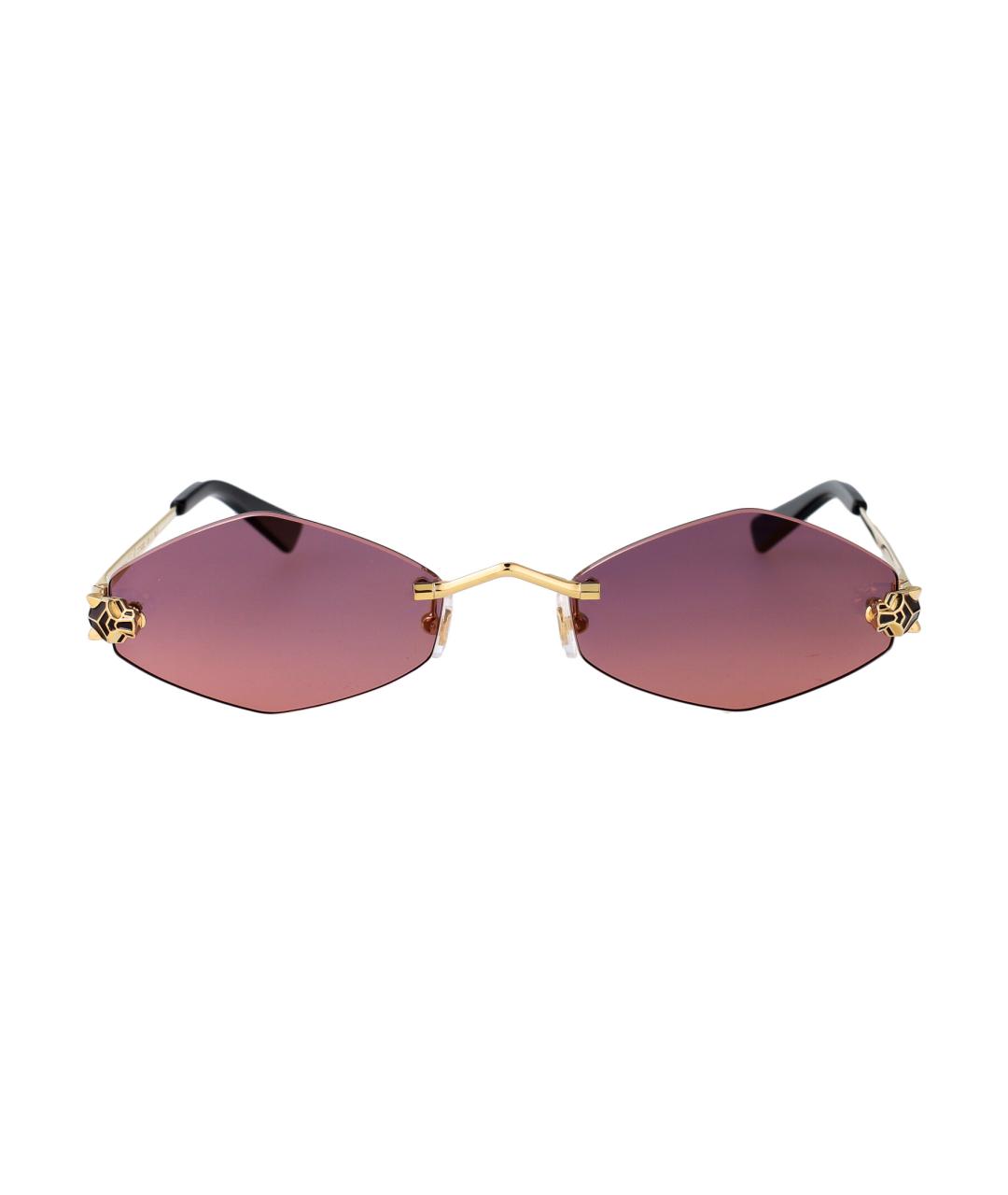CARTIER Золотые металлические солнцезащитные очки, фото 2