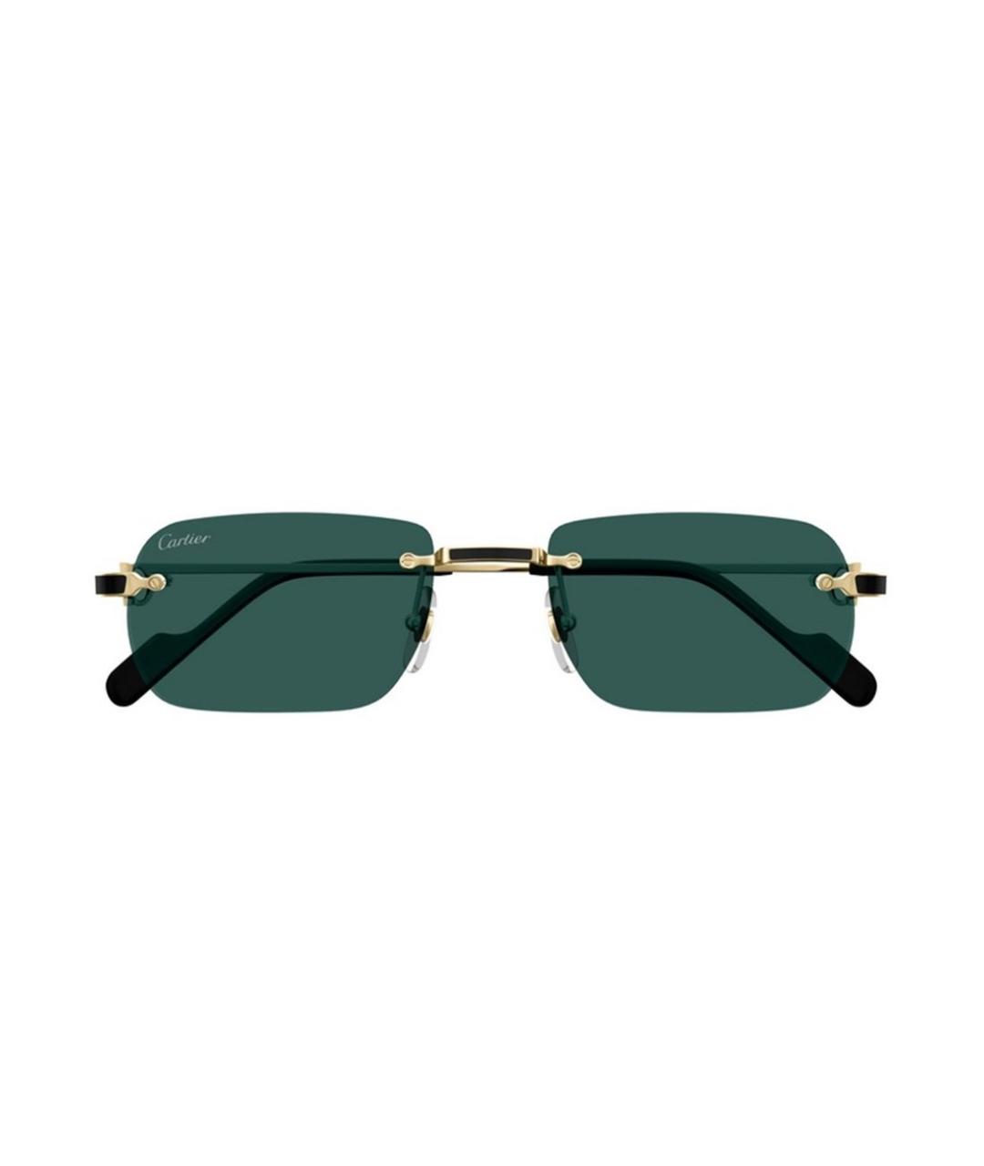 CARTIER Золотые металлические солнцезащитные очки, фото 2
