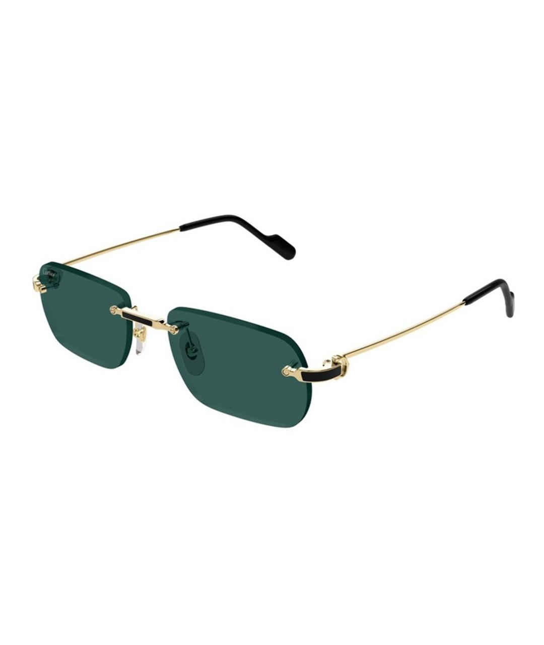 CARTIER Золотые металлические солнцезащитные очки, фото 1