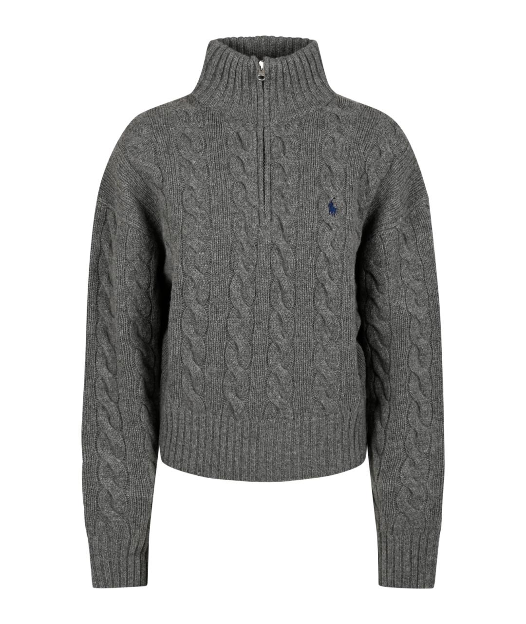 POLO RALPH LAUREN Серый шерстяной джемпер / свитер, фото 1