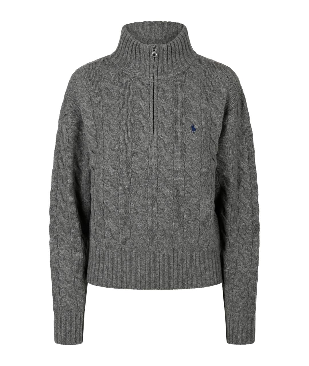 POLO RALPH LAUREN Серый шерстяной джемпер / свитер, фото 2
