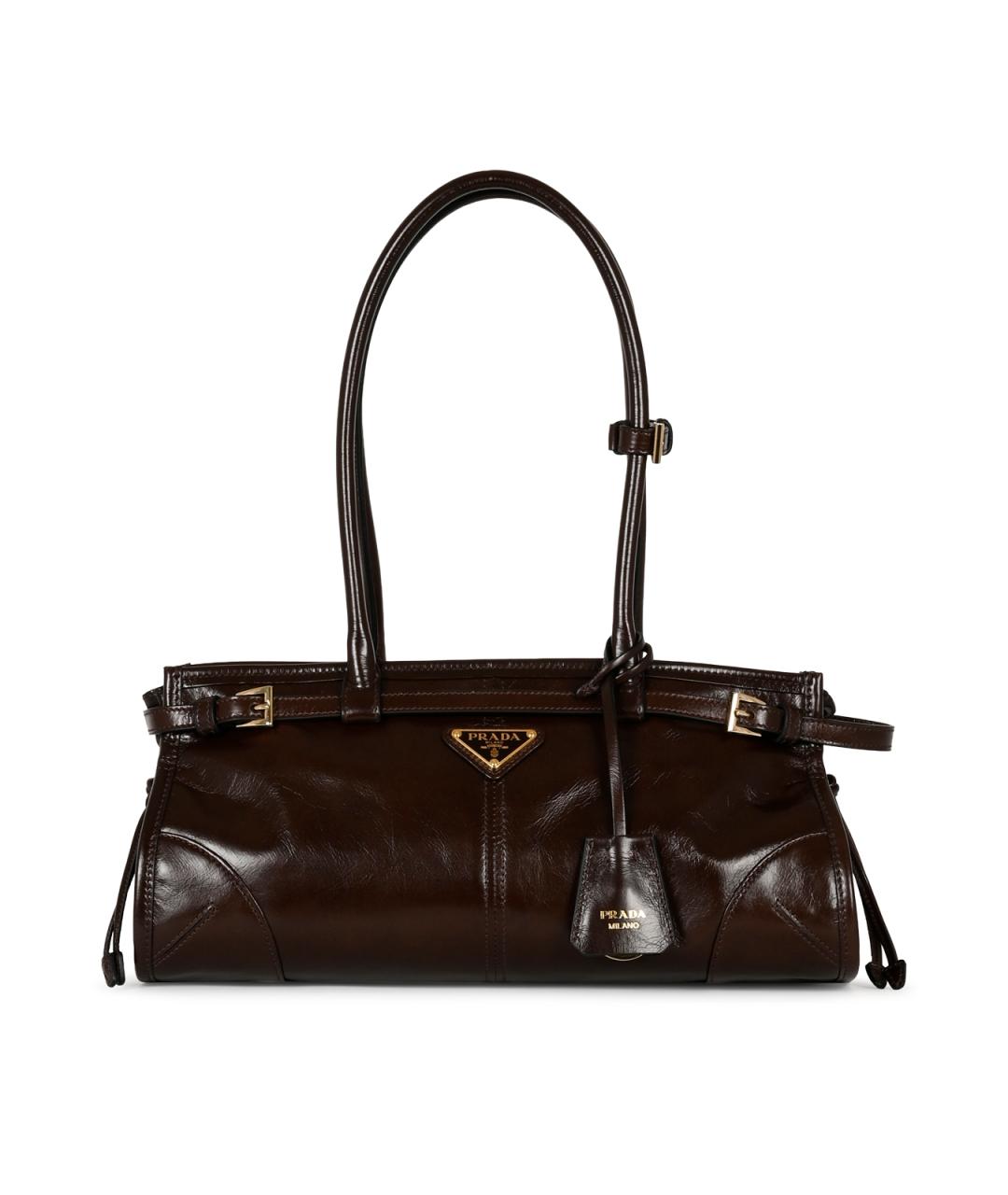 PRADA Коричневая кожаная сумка тоут, фото 2