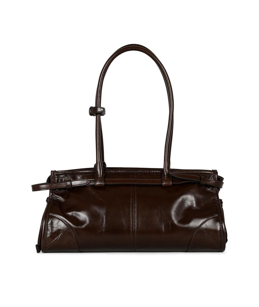 PRADA Коричневая кожаная сумка тоут, фото 5