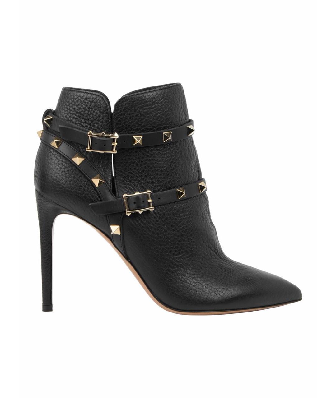VALENTINO Черные кожаные ботильоны, фото 9