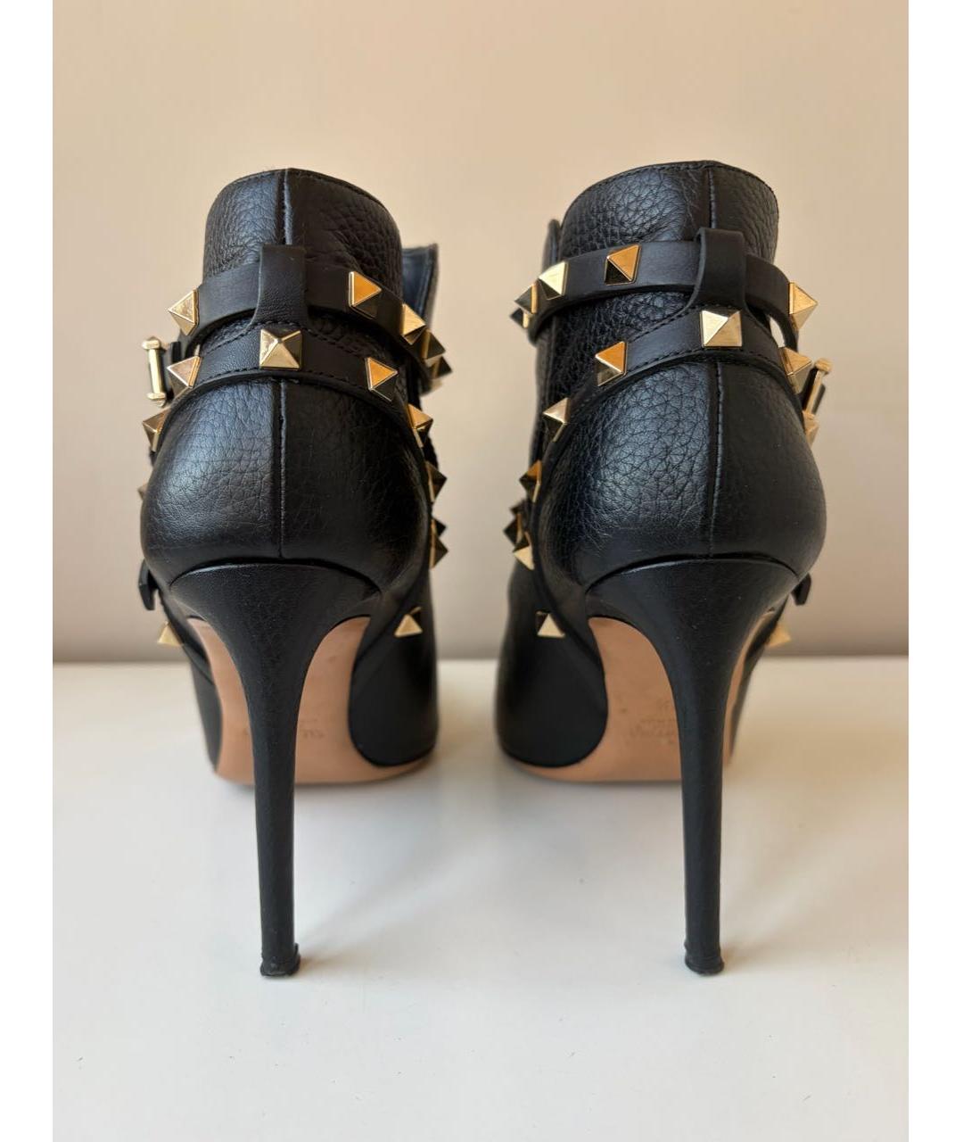 VALENTINO Черные кожаные ботильоны, фото 5