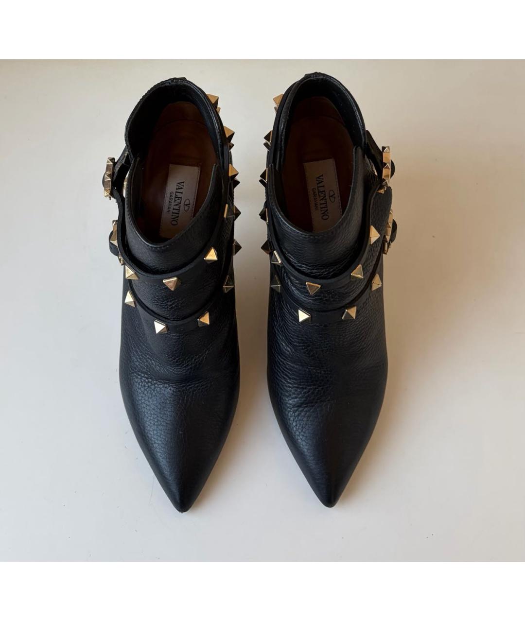 VALENTINO Черные кожаные ботильоны, фото 2