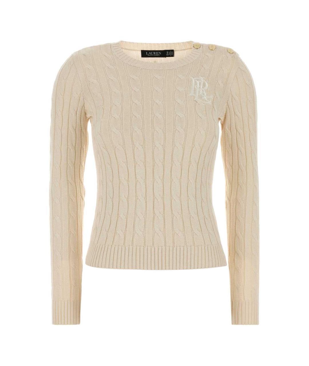 POLO RALPH LAUREN Белый хлопковый джемпер / свитер, фото 1