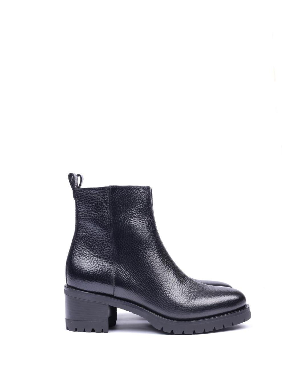 SANTONI Черные кожаные ботильоны, фото 1