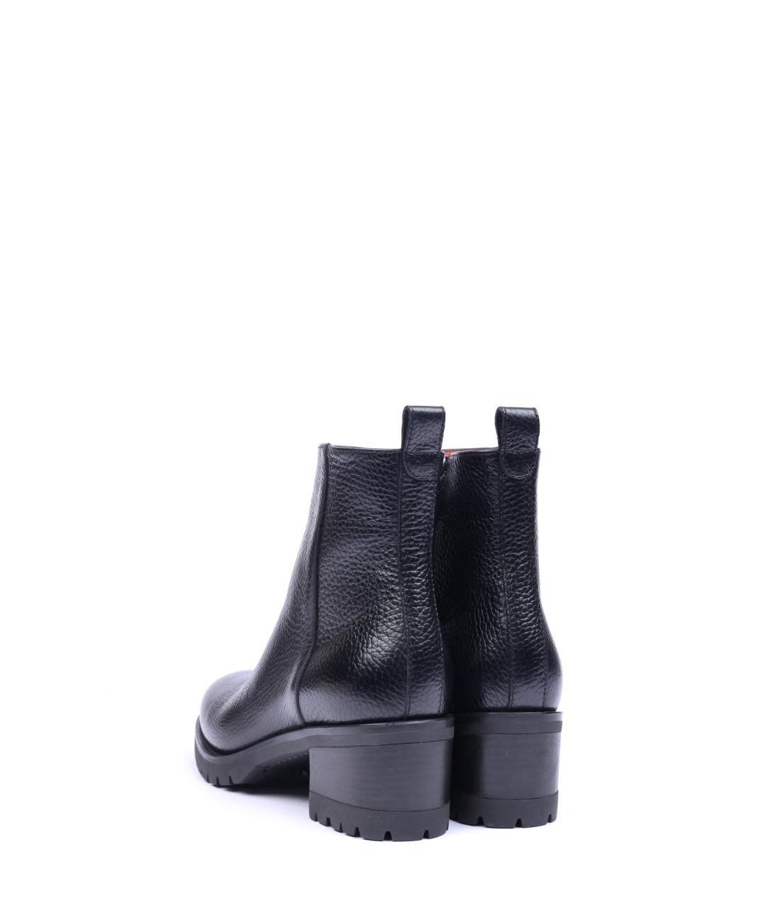 SANTONI Черные кожаные ботильоны, фото 4