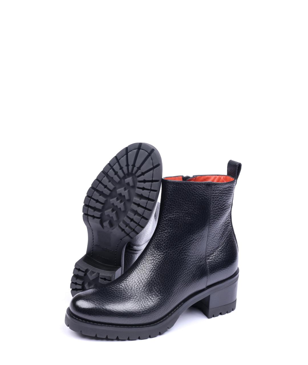 SANTONI Черные кожаные ботильоны, фото 3