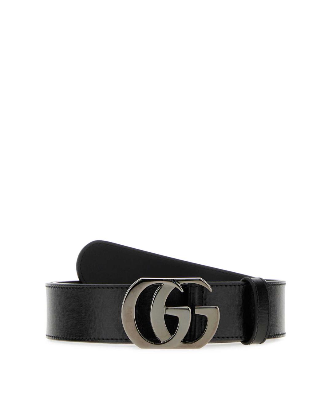 GUCCI Черный кожаный ремень, фото 1