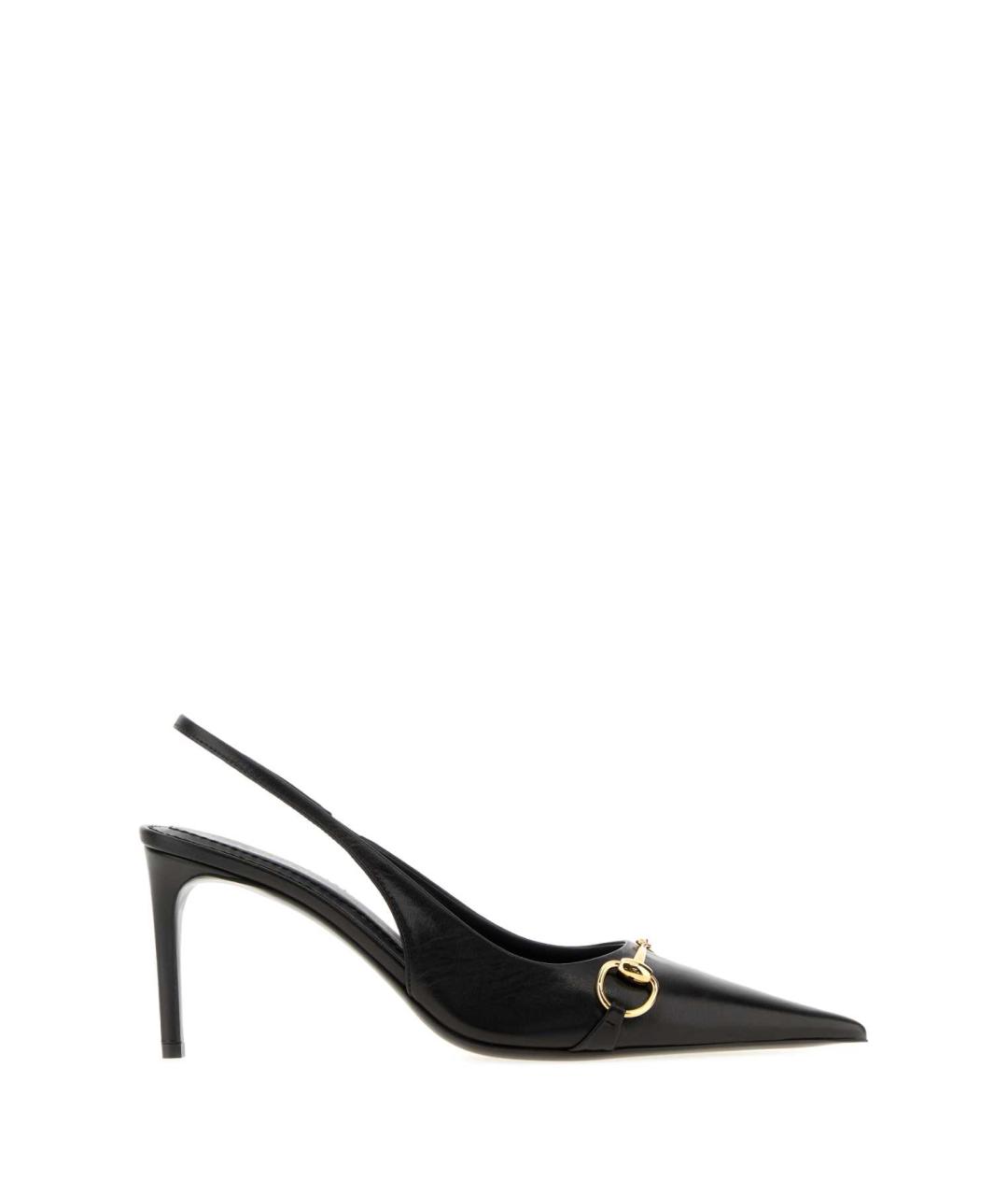 GUCCI Черные кожаные туфли, фото 1