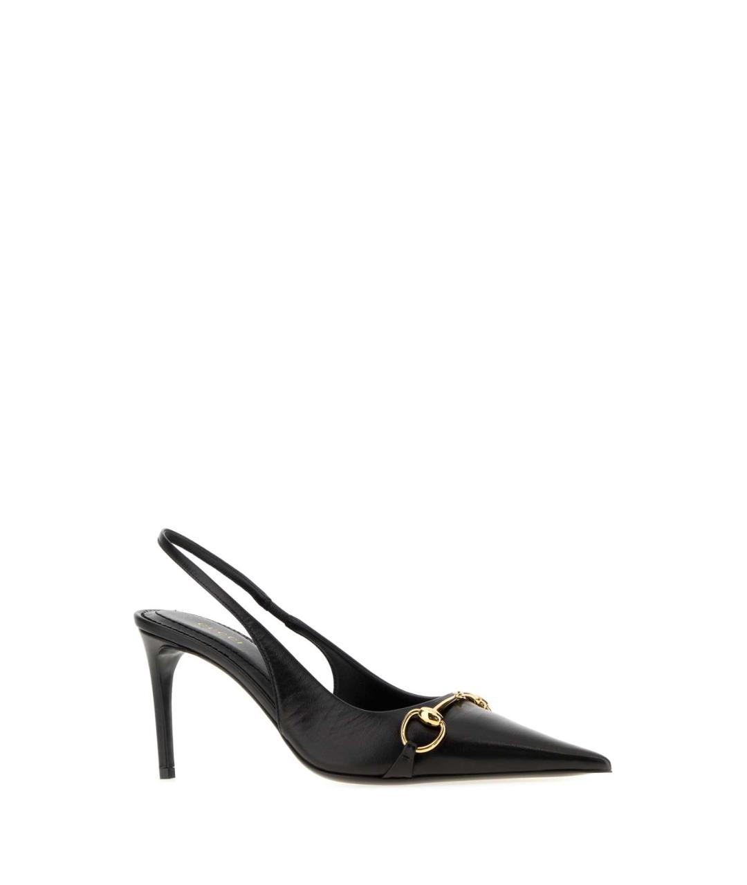 GUCCI Черные кожаные туфли, фото 2