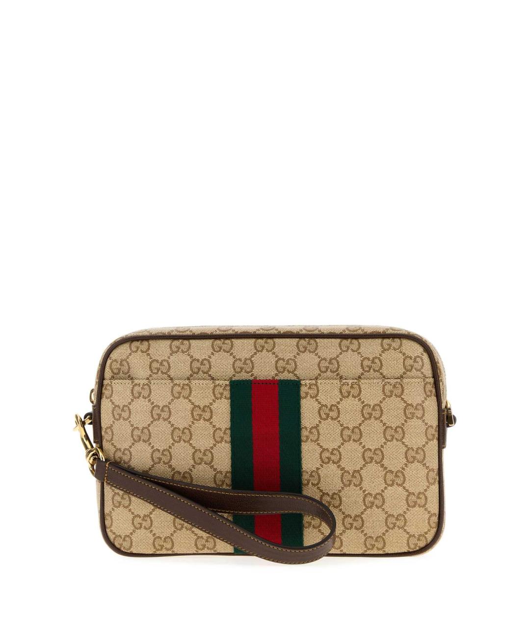 GUCCI Бежевая сумка на плечо из канвы, фото 1