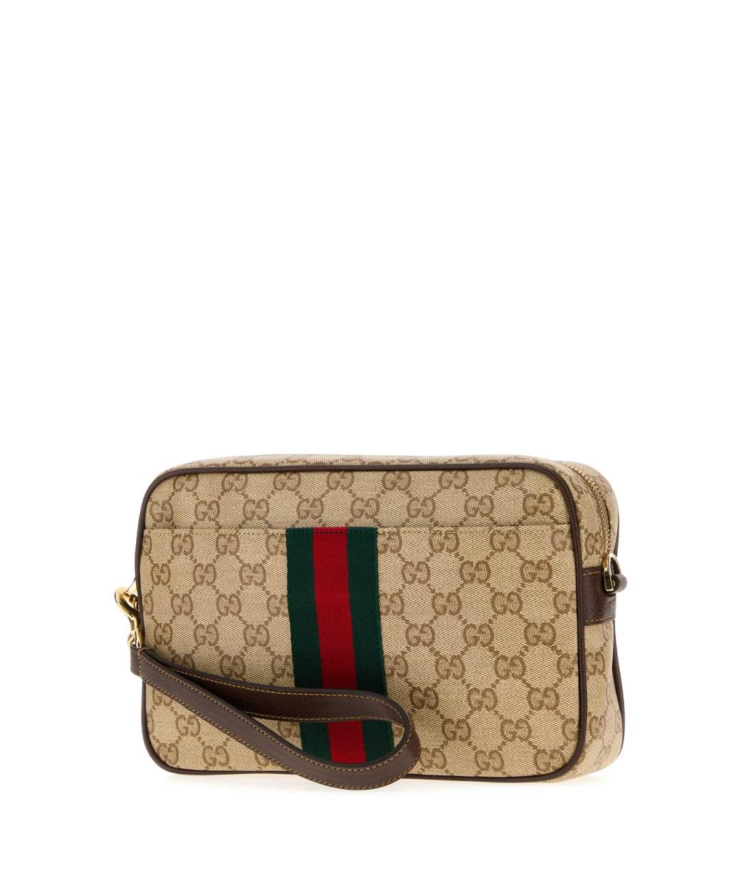 GUCCI Бежевая сумка на плечо из канвы, фото 2