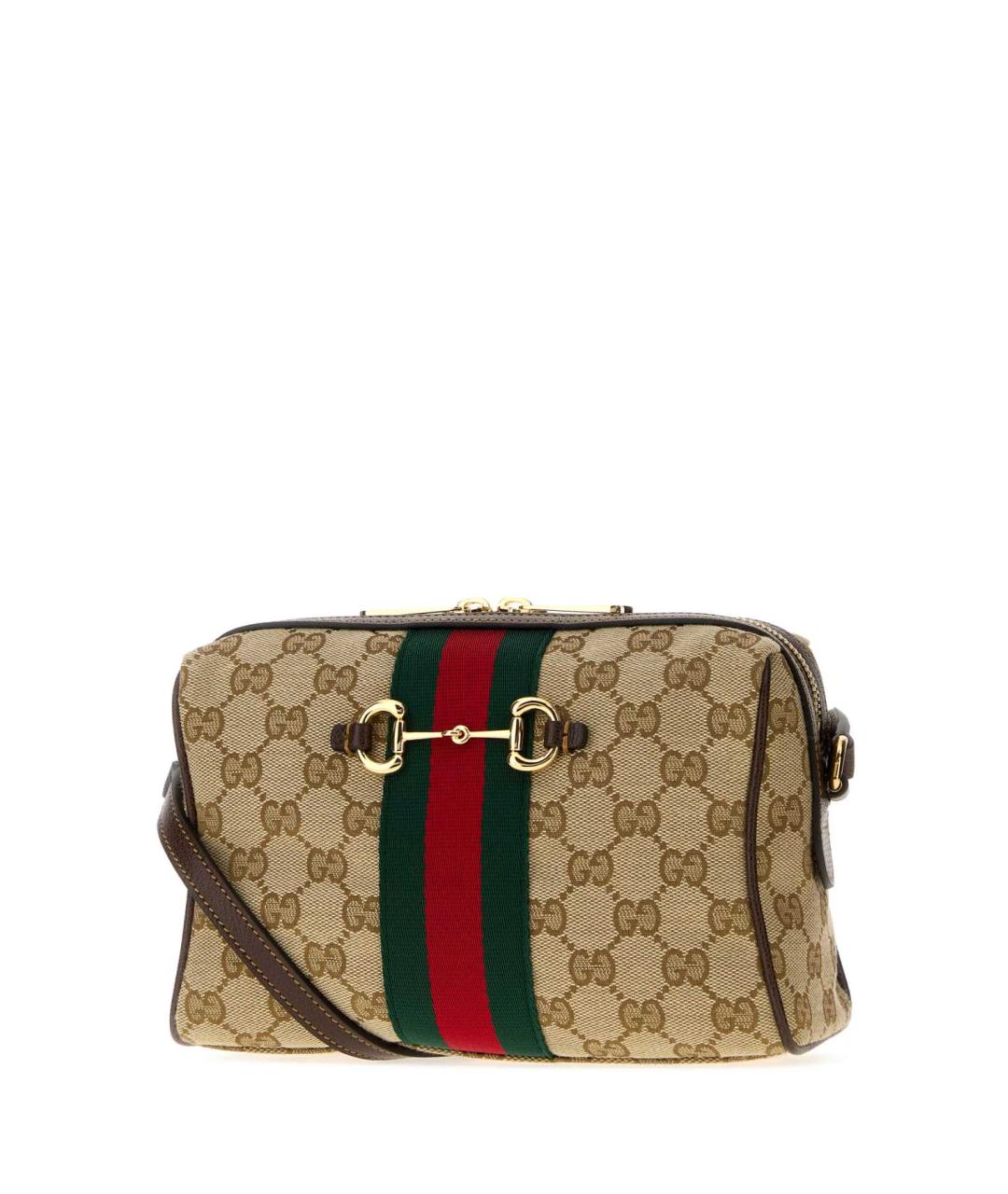 GUCCI Бежевая сумка через плечо из канвы, фото 2