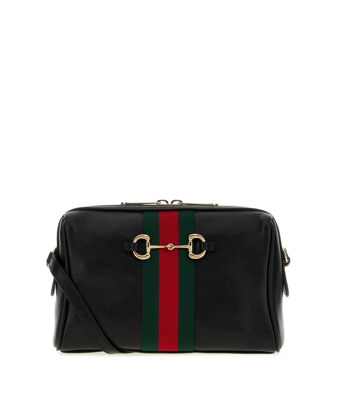 GUCCI Черная кожаная сумка на плечо, фото 1