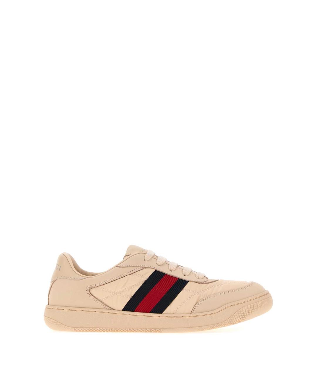 GUCCI Розовые кожаные кеды, фото 1
